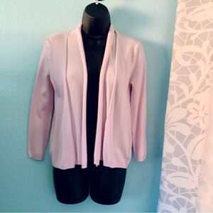 Zara Pink Knit Open Front Cardigan Sweater Size Small